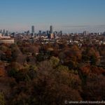 Vista de Boston desde Washington Tower, en el cementerio Mt. Auburn