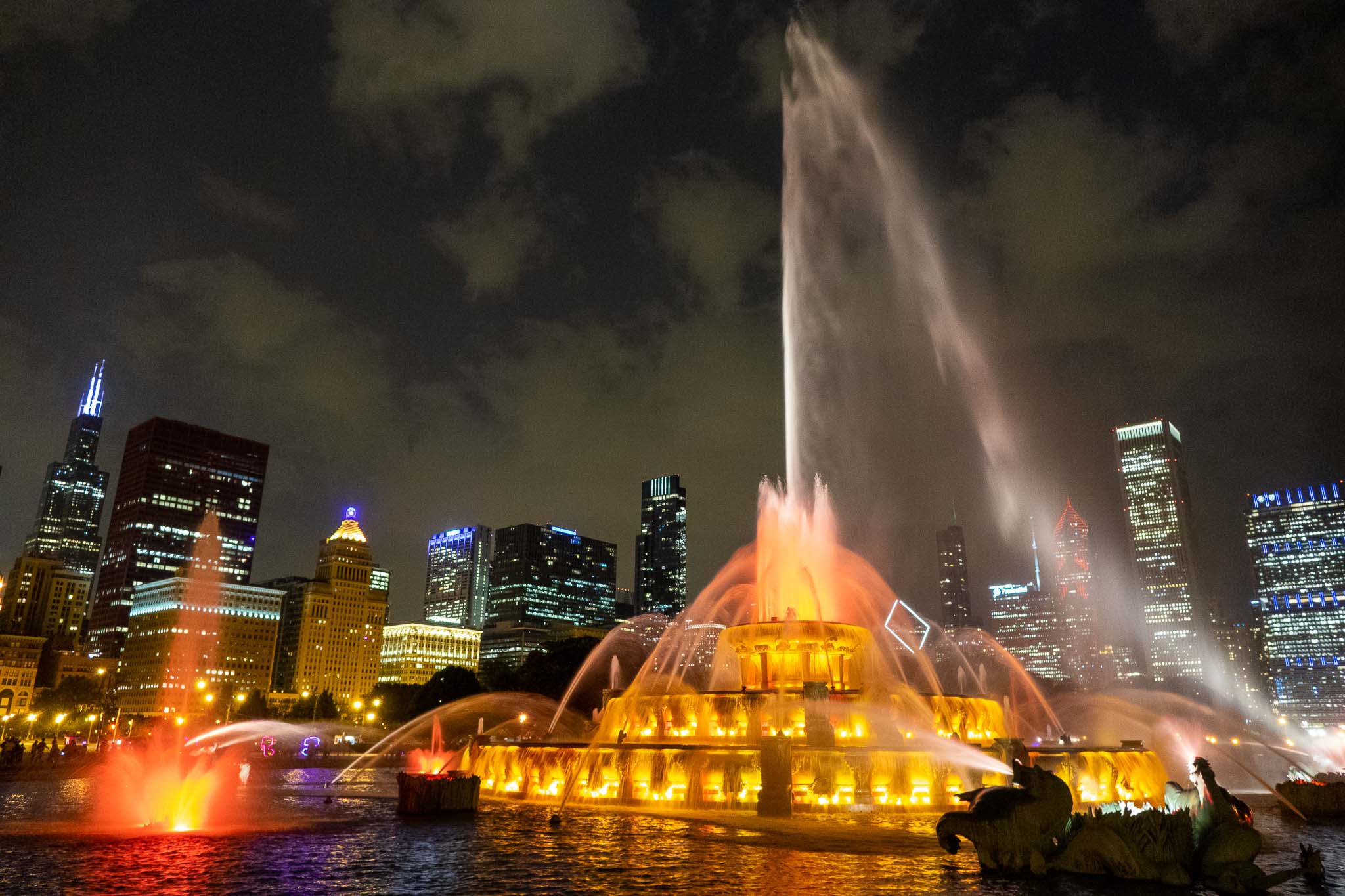 Buckingham Fountain, de noche