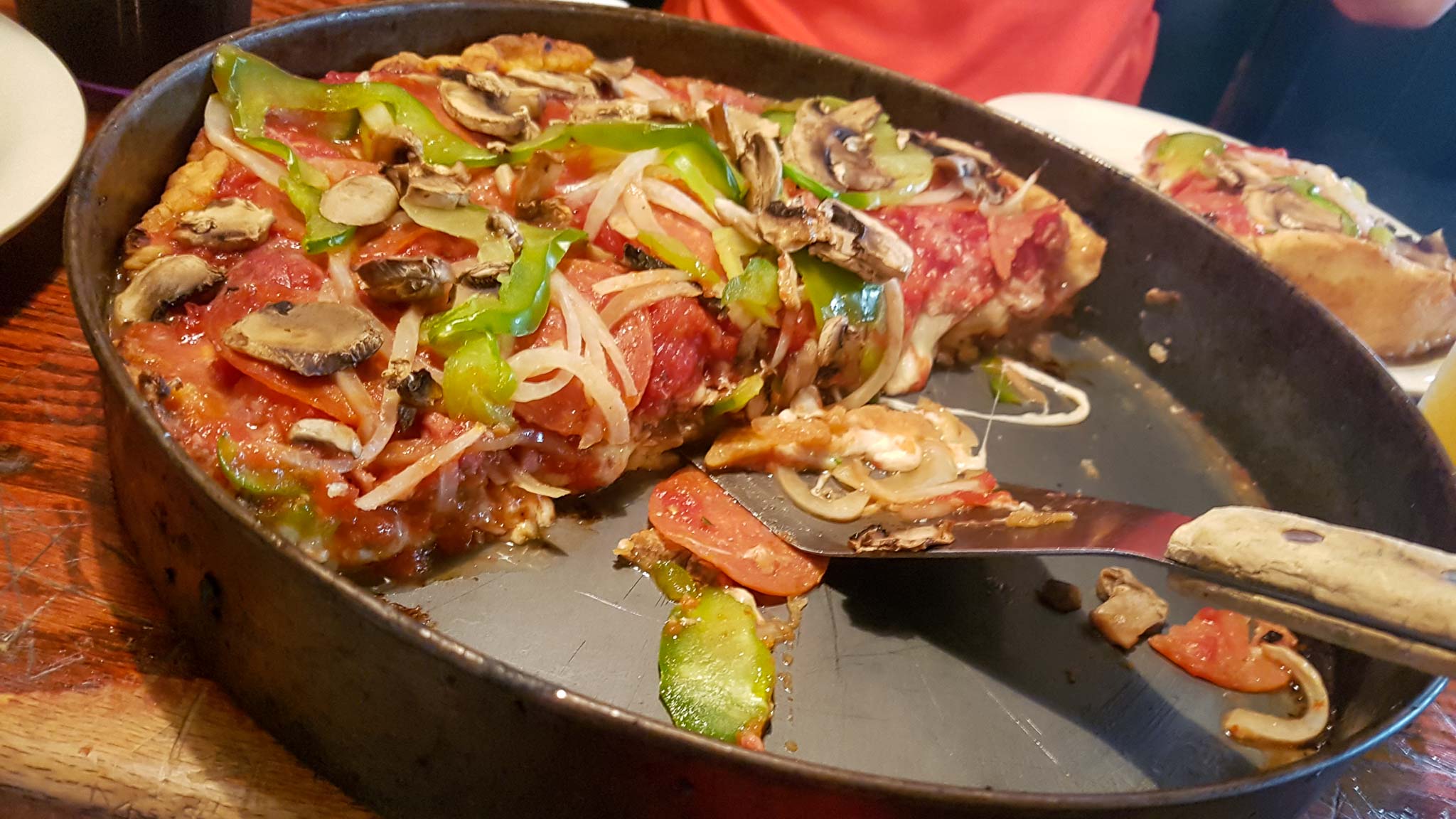 La famosa pizza a la sartén de Pizzeria Uno